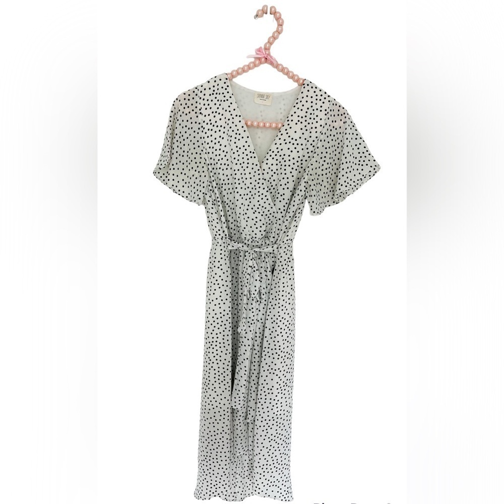 Sienna Sky’s Polka Dot Wrap Dress, Size Small